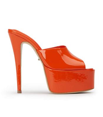 Zapatos Plataforma Tony Bianco Jordyn Citrus Charol 15cm Naranjas | LCLTR20950