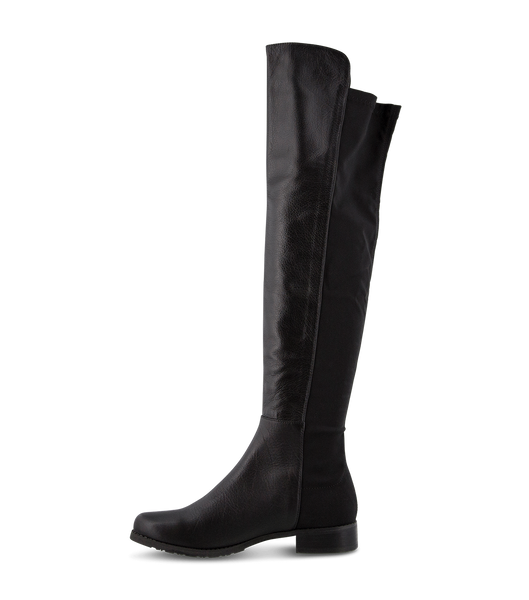 Botas Planas Tony Bianco Panache Black Luxe/Black Micro Stretch 3cm Negras | CLJZR89694