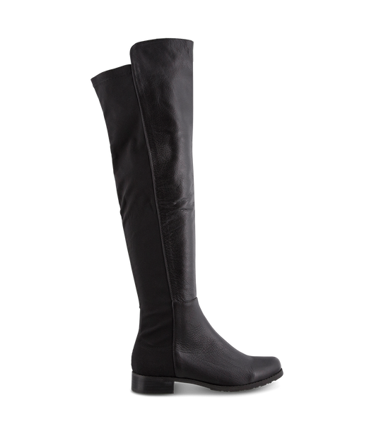 Botas Planas Tony Bianco Panache Black Luxe/Black Micro Stretch 3cm Negras | CLJZR89694