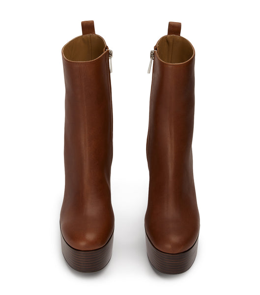 Botas Plataforma Tony Bianco Tyra Cognac 12cm Marrones | ECLVG13129