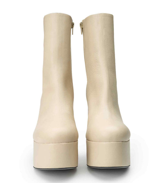 Botas Plataforma Tony Bianco Tyra Vanilla Venice 12cm Amarillo Claro | CLJBT76601