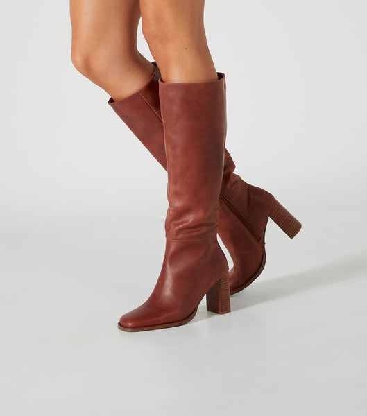 Botas de Tacon Tony Bianco Asher Cognac 8.5cm Marrones | LCLTR54151