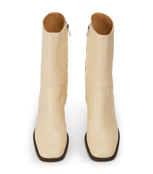 Botas de Tacon Tony Bianco Atlanta Ecru Venice 8.5cm Blancas | CLDYB39931