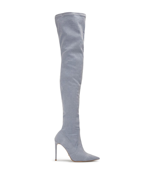 Botas de Tacon Tony Bianco Avah Denim Stretch 10.5cm Azules | CLCIF90338