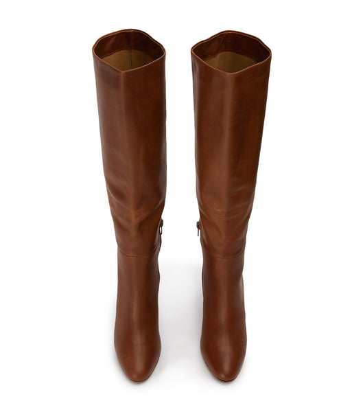 Botas de Tacon Tony Bianco Boss Cognac 9.5cm Marrones | CLNZX30924