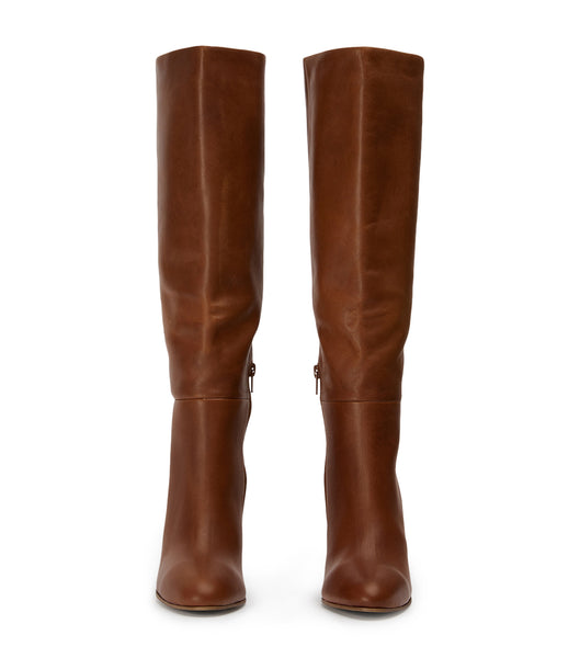 Botas de Tacon Tony Bianco Boss Cognac 9.5cm Marrones | CLNZX30924