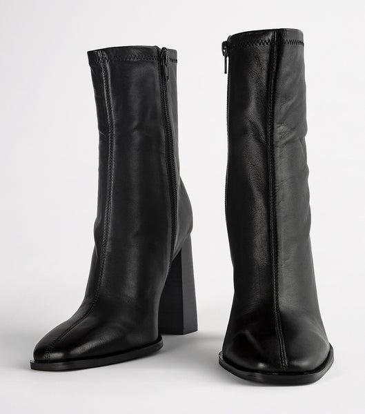 Botas de Tacon Tony Bianco Ines Black Como 10cm Negras | ACLDF55175