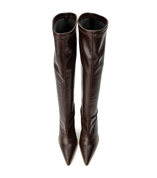 Botas de Tacon Tony Bianco Knight Choc Venezia 9.5cm Chocolate | DCLKV81787