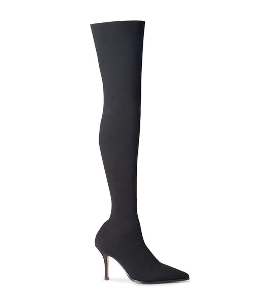 Botas de Tacon Tony Bianco Kori Black Sock Knit 9.5cm Negras | SCLVO80855