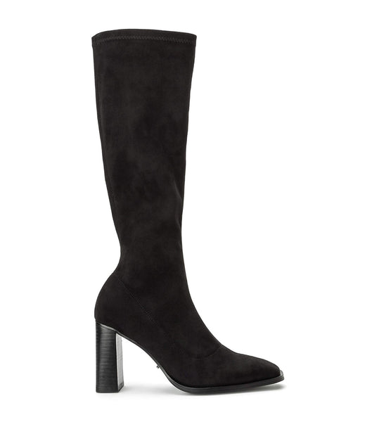 Botas de Tacon Tony Bianco Renae Black Stretch Gamuza 8.5cm Negras | CLZDE14309