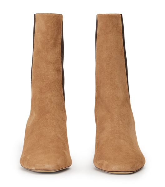 Botas de Tacon Tony Bianco Verona Butterscotch Gamuza 5cm Marrones | CLICD47400