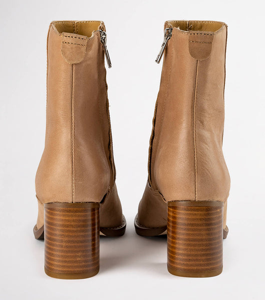 Botas de Tacon Tony Bianco Westley Caramel Diesel/Choc Wax 6.5cm Marrones | ACLDF92080