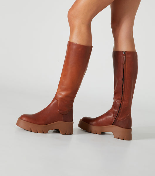 Botas de combate Tony Bianco Rage Cognac 5.5cm Marrones | CLQCS29410