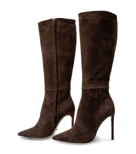 Botas de media pantorrilla Tony Bianco Apollo Espresso Gamuza 10.5cm Chocolate | CLXBR18265