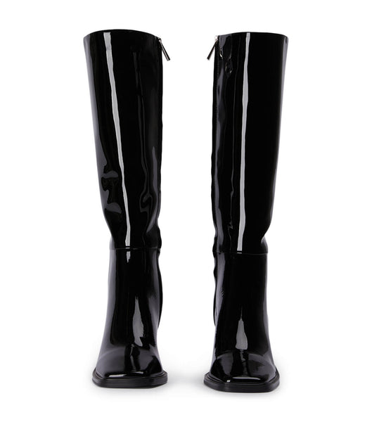 Botas de media pantorrilla Tony Bianco Darby Black Charol 7.5cm Negras | TCLPQ84849