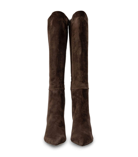 Botas hasta las rodillas Tony Bianco Apollo Espresso Gamuza 10.5cm Chocolate | ACLWC23831