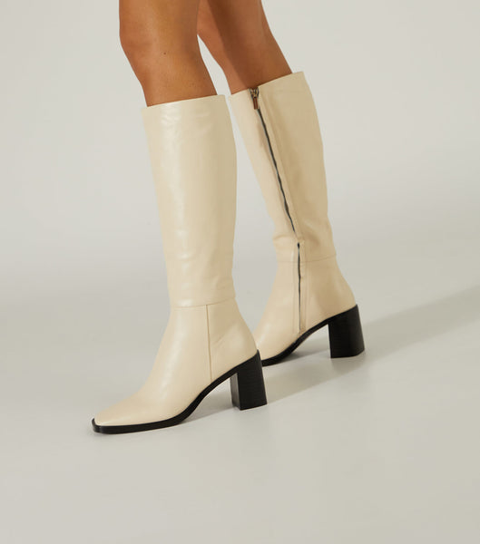 Botas hasta las rodillas Tony Bianco Darby Ecru Venice 7.5cm Blancas | CLNZX14447