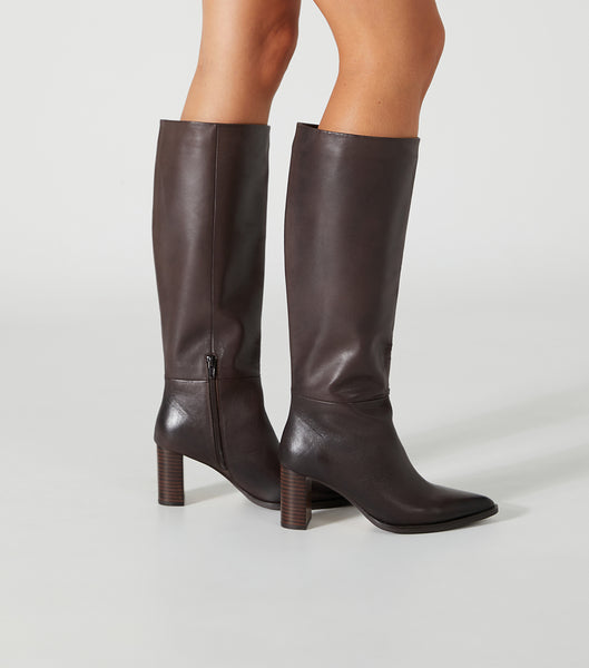 Botas hasta las rodillas Tony Bianco Peppe Choc Como 7.5cm Chocolate | ACLWC63939