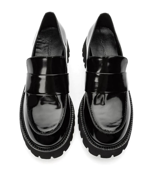 Loafers Tony Bianco Gisele Black Hi Shine 4cm Negras | GCLUC43550