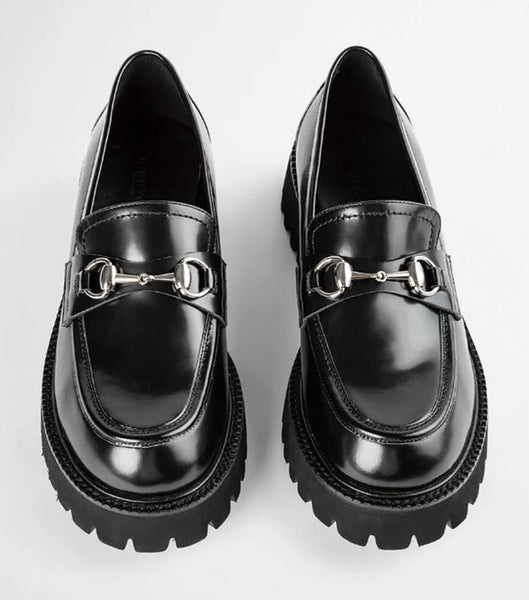 Loafers Tony Bianco Greer Black Hi Shine 4cm Negras | GCLEC37319