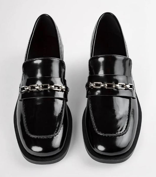 Loafers Tony Bianco Rebecca Black Hi Shine 2.5cm Negras | ECLVG24502