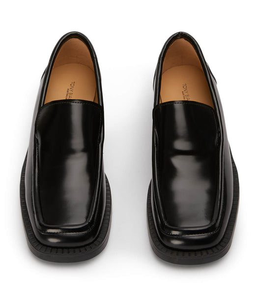 Loafers Tony Bianco Teddy Black Hi Shine 4cm Negras | CLZDE85033