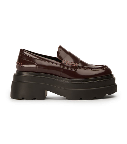 Loafers Tony Bianco Zomp Vino Hi Shine 7.5cm Chocolate | CLEGJ99090