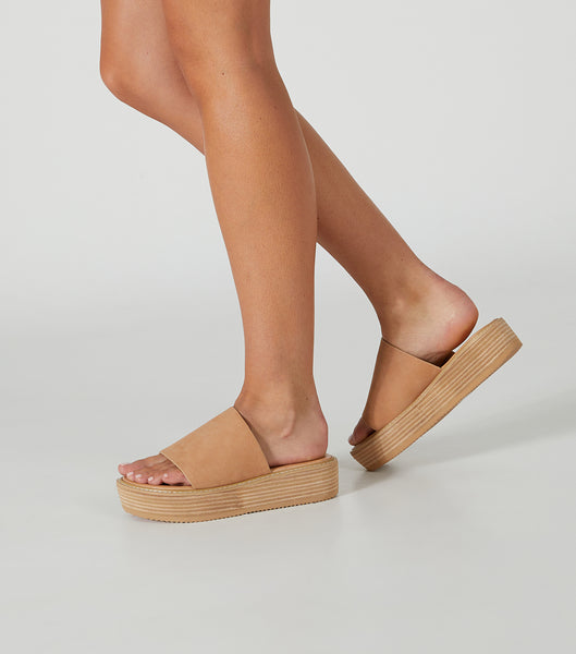 Sandalias Planas Tony Bianco Elke Caramel 4.5cm Beige | CLDFL23009