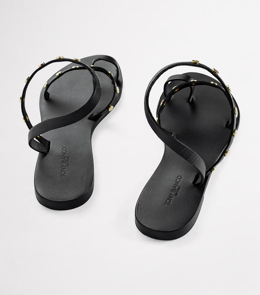 Sandalias Planas Tony Bianco Finola Black 1cm Negras | MCLFT44451