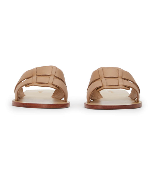 Sandalias Planas Tony Bianco Force Camel 1cm Marrones | CLNZX54071