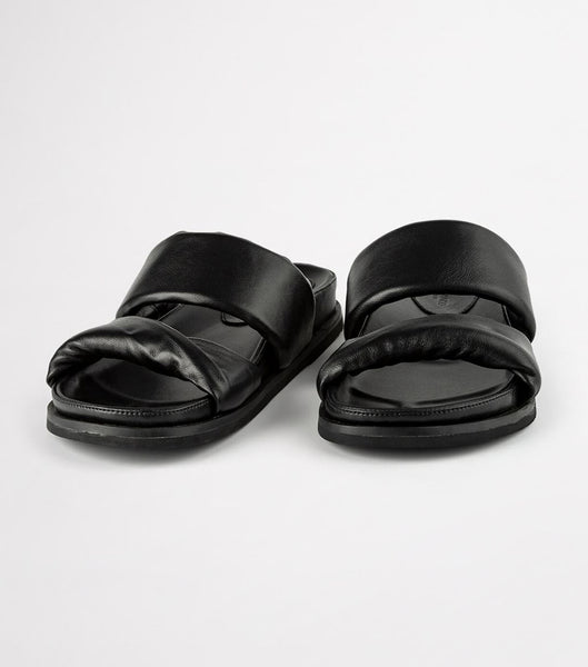 Sandalias Planas Tony Bianco Henry Black Nappa 3.5cm Negras | CLJZR12514