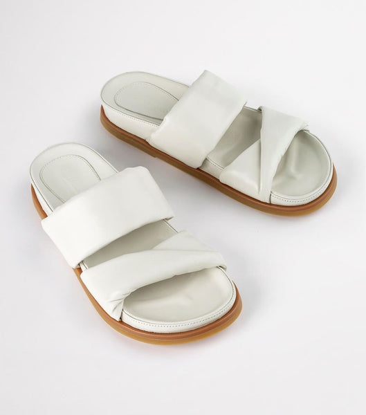 Sandalias Planas Tony Bianco Henry Dove Nappa 3.5cm Blancas | QCLWA44058