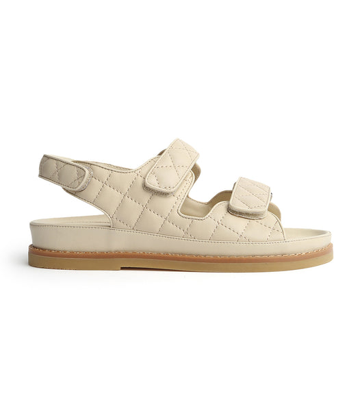 Sandalias Planas Tony Bianco Hiranni Vanilla Sheep Nappa 3.5cm Amarillo Claro | ECLVG89053