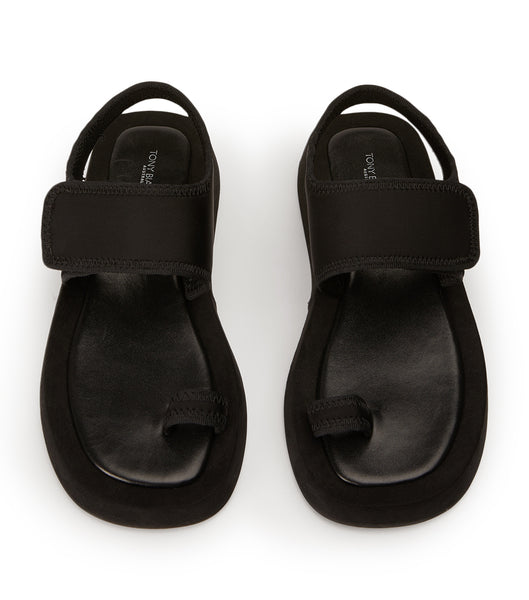 Sandalias Planas Tony Bianco Iso Black Neoprene 3.5cm Negras | BCLSO22688