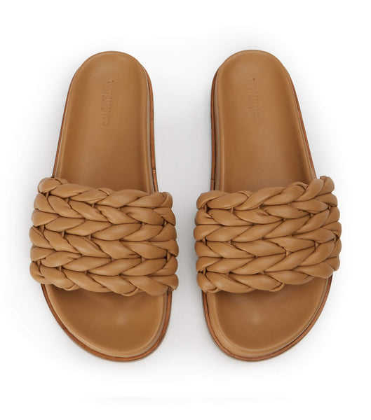 Sandalias Planas Tony Bianco Layton Biscuit Nappa Marrones | UCLTG60343