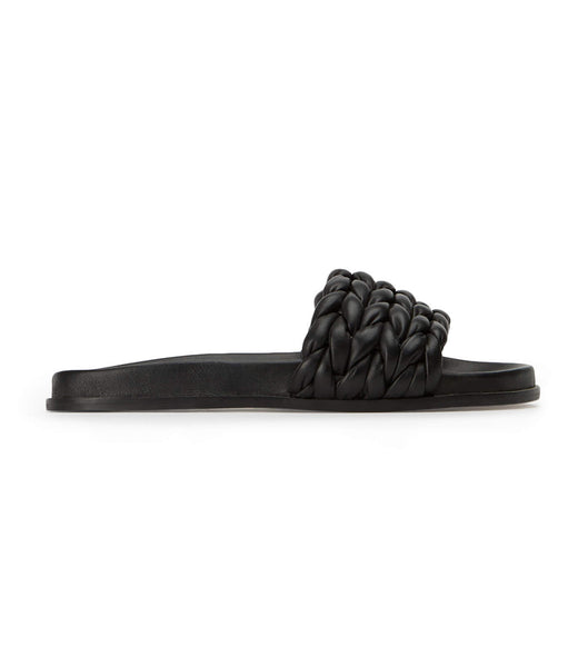 Sandalias Planas Tony Bianco Layton Black Nappa Negras | QCLUV21556