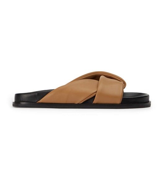 Sandalias Planas Tony Bianco Lora Biscuit Nappa 1.5cm Amarillo | FCLUI44903