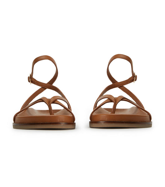 Sandalias Planas Tony Bianco Lucie Tan Nappa 1.5cm Marrones | CLZDE95397