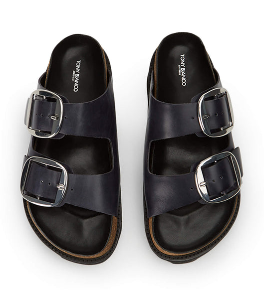 Sandalias Planas Tony Bianco Marty Black Wax Negras | CLNEJ38665