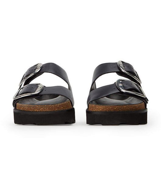 Sandalias Planas Tony Bianco Marty Black Wax Negras | CLNEJ38665