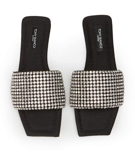 Sandalias Tony Bianco Ellery Crystal/Black 1.5cm Negras | GCLEC73874