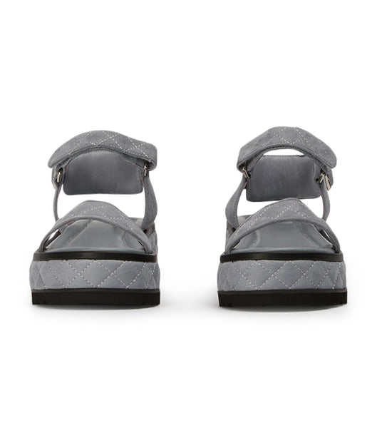 Sandalias Tony Bianco Zahara Steel Grey Gamuza 6cm Gris | CLNEJ62343