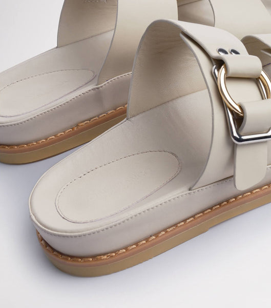 Sandalias de Diapositivas Tony Bianco Hunter Vanilla Capretto 3.5cm Amarillo Claro | CLXBR19682