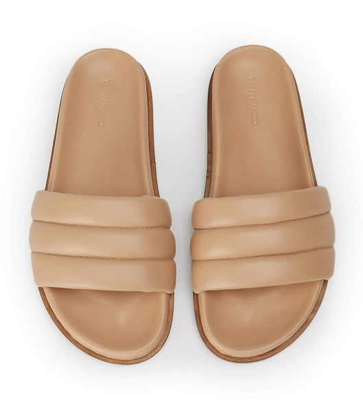 Sandalias de Diapositivas Tony Bianco Lucas Skin Nappa 1.5cm Arena | CLNEJ57075