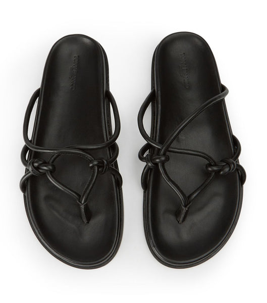 Sandalias de Diapositivas Tony Bianco Luelle Black Nappa Negras | CLZPD29822