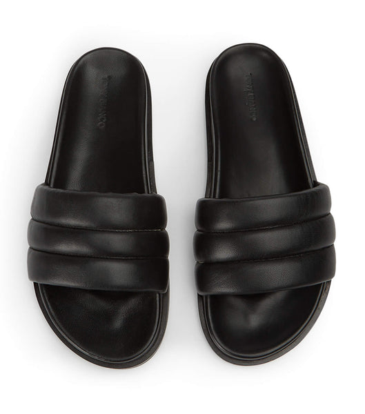 Sandalias de Diapositivas Tony Bianco Lucas Black Nappa 1.5cm Negras | UCLND24538