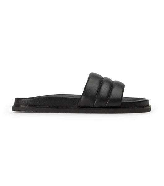 Sandalias de Diapositivas Tony Bianco Lucas Black Nappa 1.5cm Negras | UCLND24538