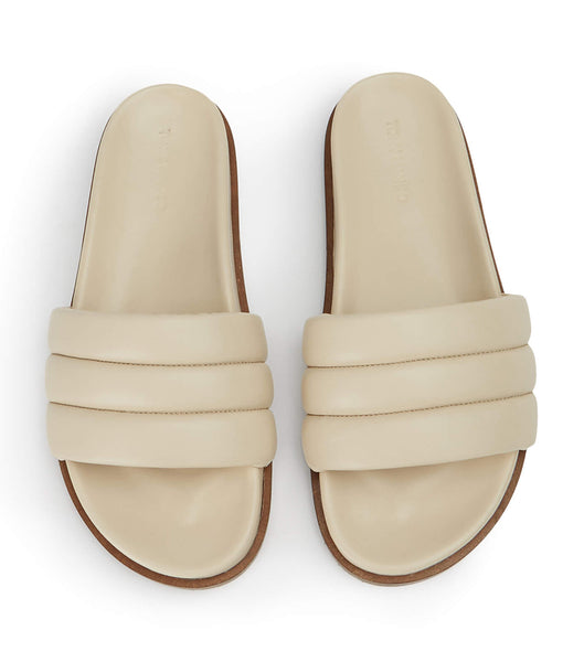 Sandalias de Diapositivas Tony Bianco Lucas Vanilla Nappa 1.5cm Amarillo Claro | ZCLMJ55999