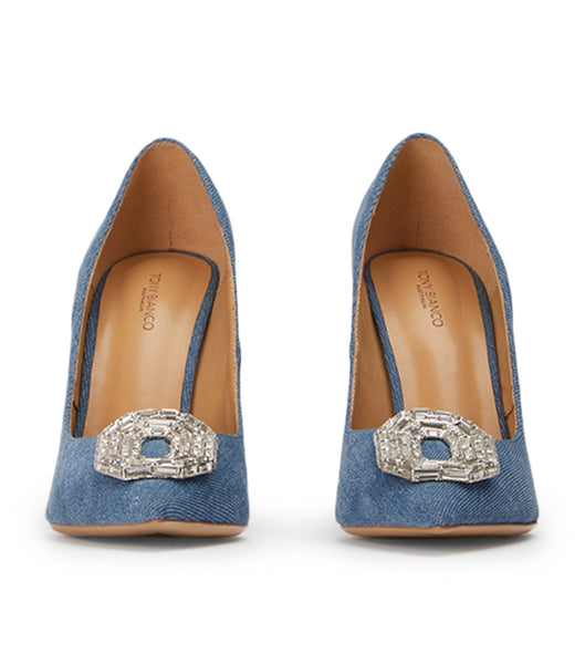 Tacones Brillantes Tony Bianco Alison Washed Denim 10.5cm Azules | XCLBH54774