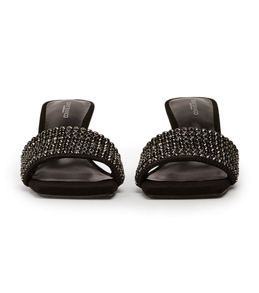 Tacones Brillantes Tony Bianco Amos Black Crystal/Black Gamuza 6.5cm Negras | QCLWA86012